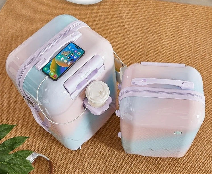Pastel Hard-Shell Rolling Luggage Bag