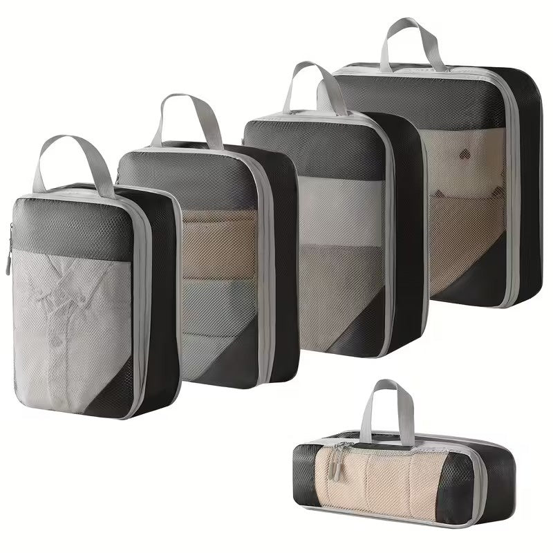 Set of Five Travel Bag Organizers