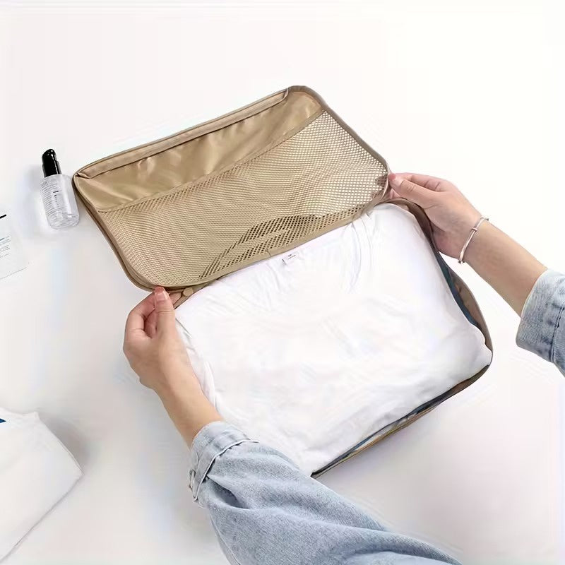Set of Three Rectangular Travel Bag Organizers
