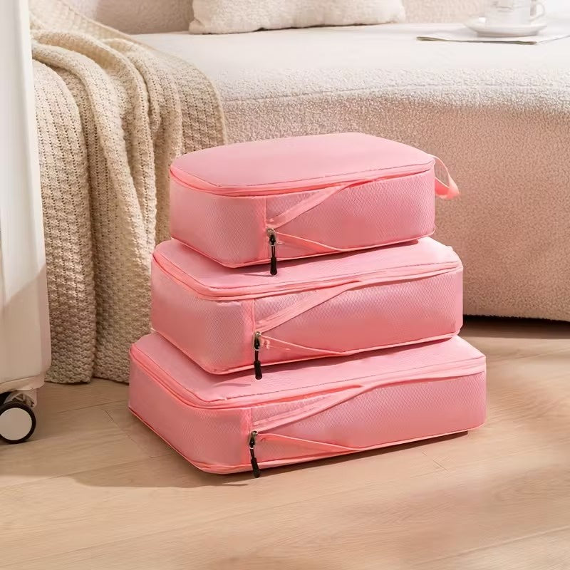 Set of Three Stackable Compression Bag Organizers
