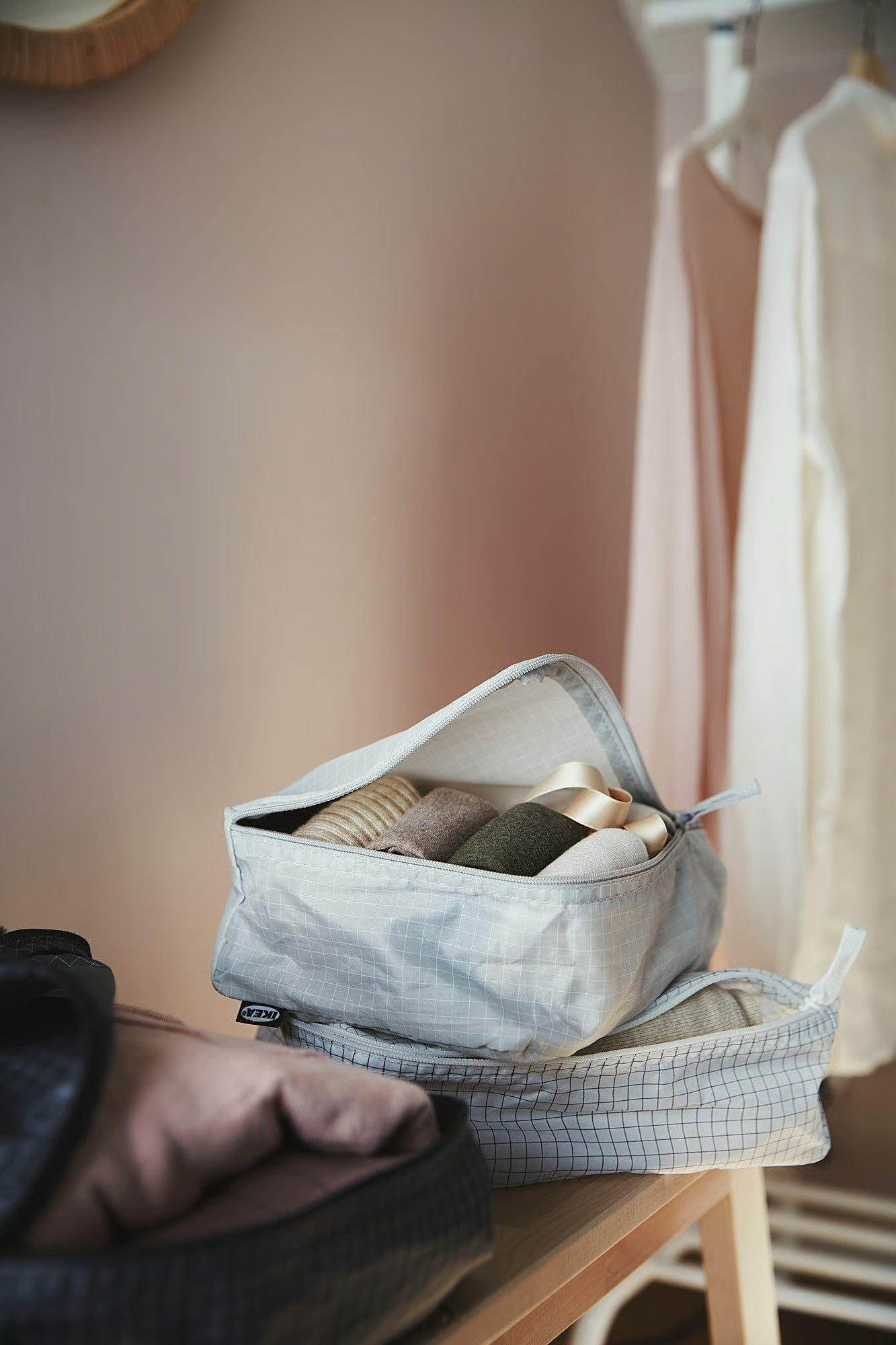 Set of Three Travel Bag Organizers