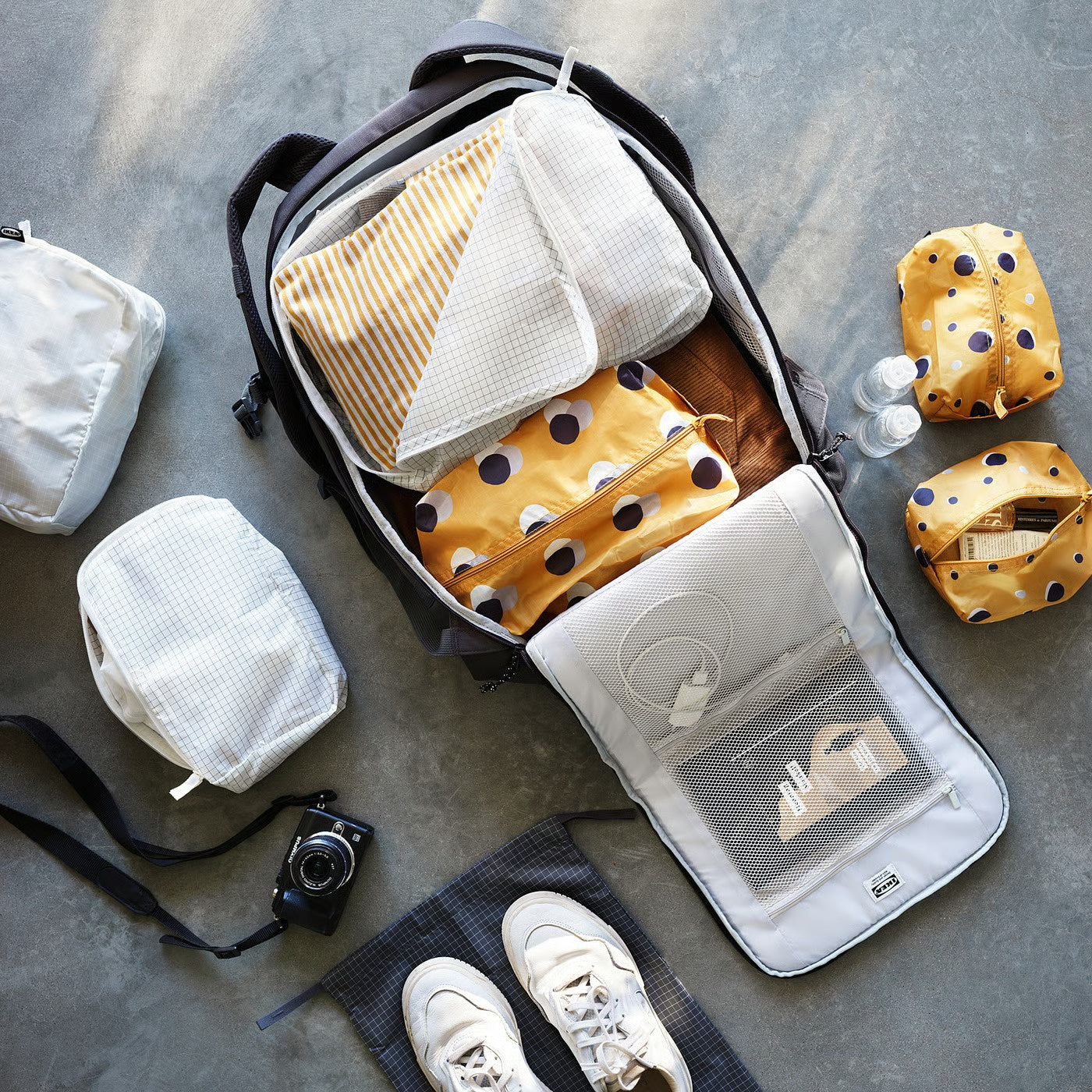 Set of Three Travel Bag Organizers