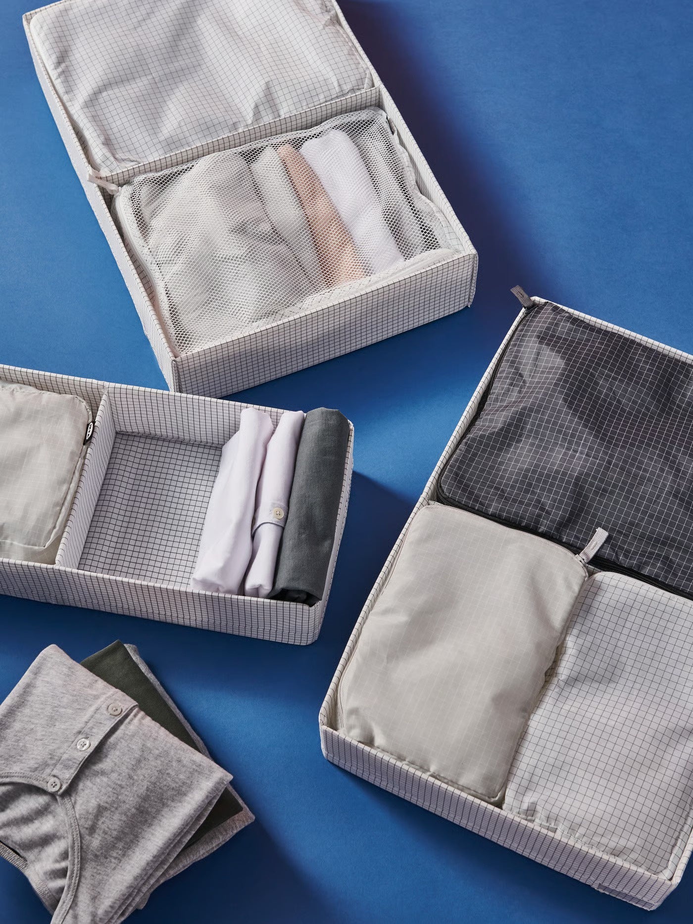 Set of Three Travel Bag Organizers