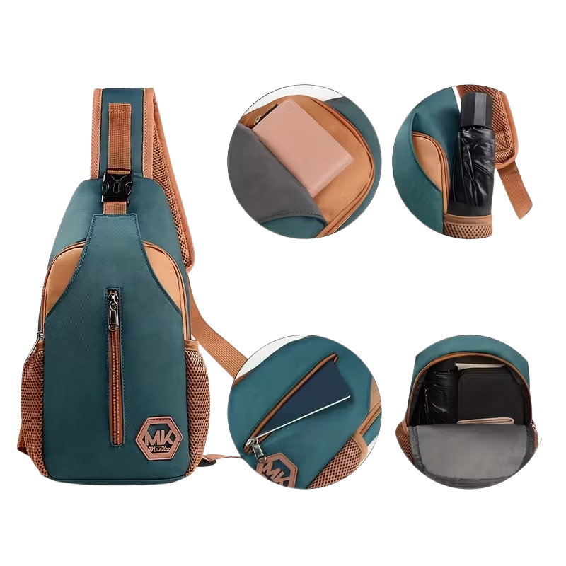 Two-Tone Crossbody Sling Bag