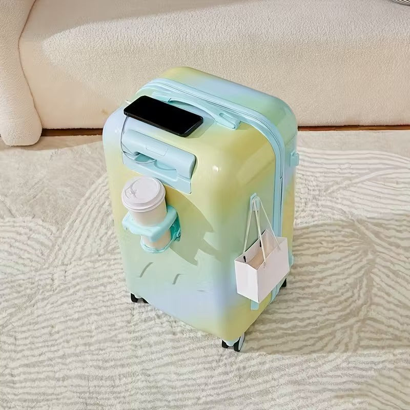 Pastel Hard-Shell Rolling Luggage Bag