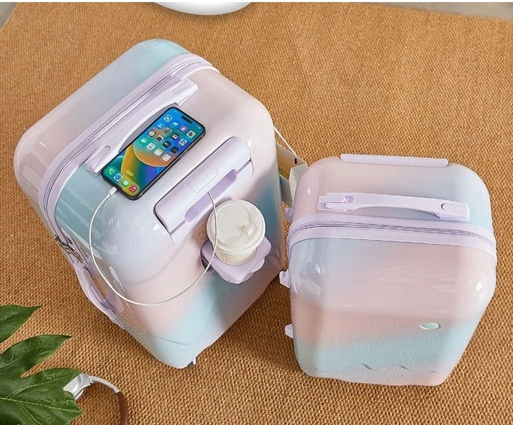 Pastel Hard-Shell Rolling Luggage Bag
