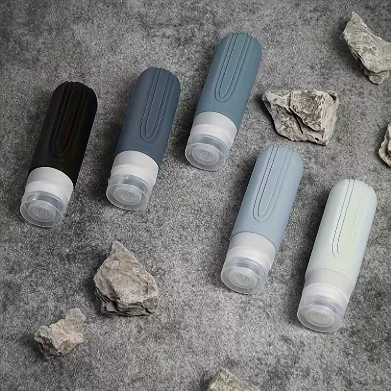 Set of Five Toiletry Travel Bottle Organizers