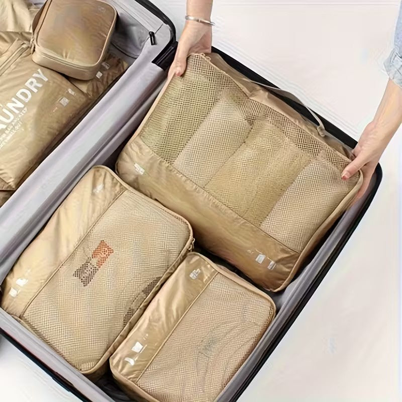 Set of Three Rectangular Travel Bag Organizers