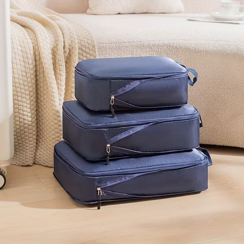 Set of Three Stackable Compression Bag Organizers